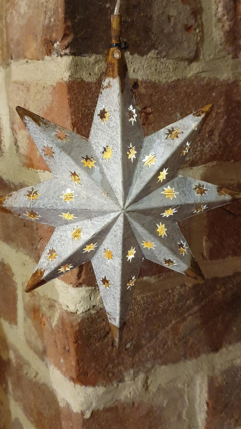 LED STAR WHITE (SMALL)  HANGING/TREETOP