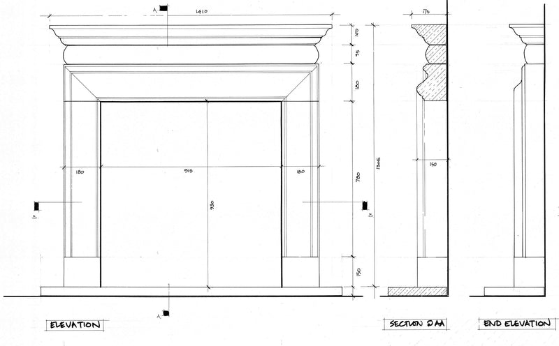The Ashby Limestone Fire Surround at Oak and Ash Home