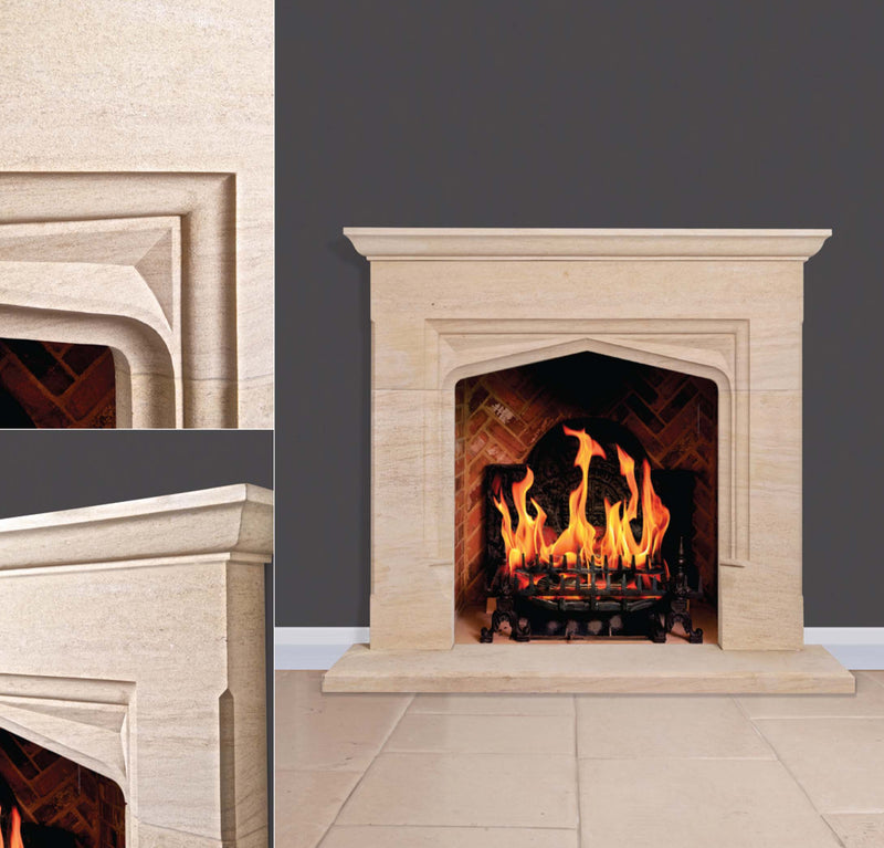 The Leire Limestone Fire Surround at Oak and Ash Home